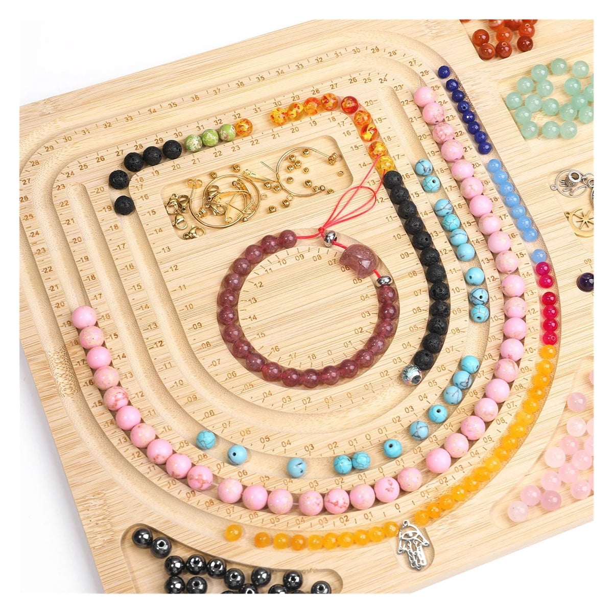 Beadboard Wooden Flocked Beading Tray