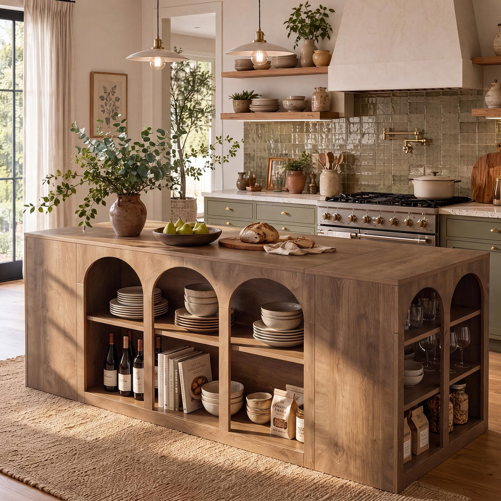 Tribesigns Large Craft Table with Storage Compartments & Spacious Worktop