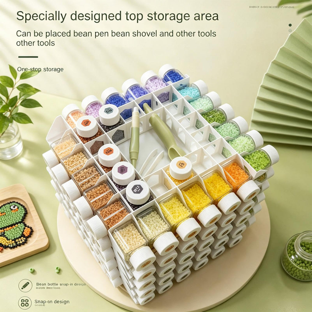 Bead Organizer Rotating Case with 11 Layers Large Capacity and