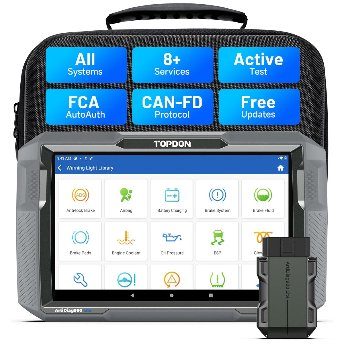 TOPDON AD900 Lite OBD2 Scanner, Bidirectional Scan Tool, 8" Large Screen