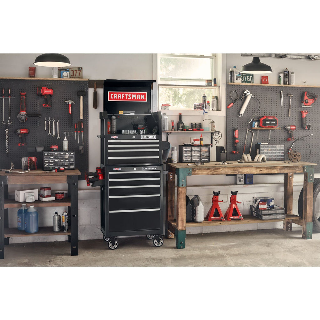 CRAFTSMAN S2000 26IN 4-DRAWER CHEST W/LIGHT & DIVIDE (CMST32642BK)