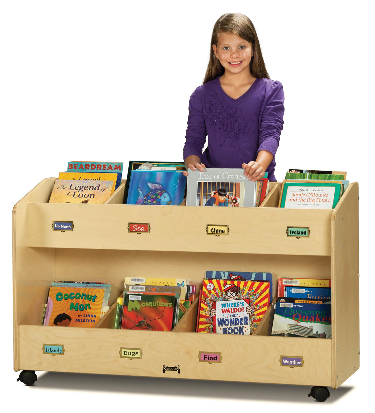 Jonti-Craft 5369JC Mobile 8-Section Book Organizer