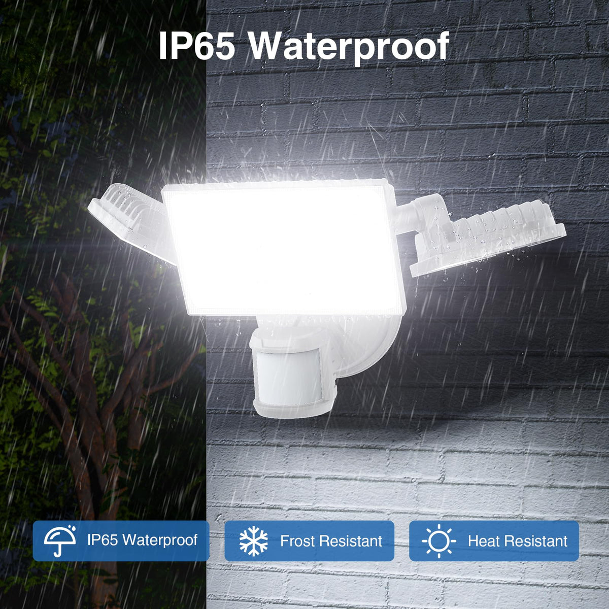 150W Motion Sensor Lights Outdoor for Outside, 15000LM LED Flood Lights Outdoor Wired Dusk to Dawn, Exterior Security Floodlight Fixture Waterproof IP65, Outdoor Lighting for House, Garage 2 Pack