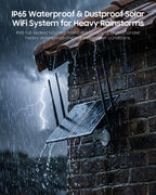 Solar Powered Outdoor WiFi Extender, Dual Band 1200Mbps WiFi Repeater
