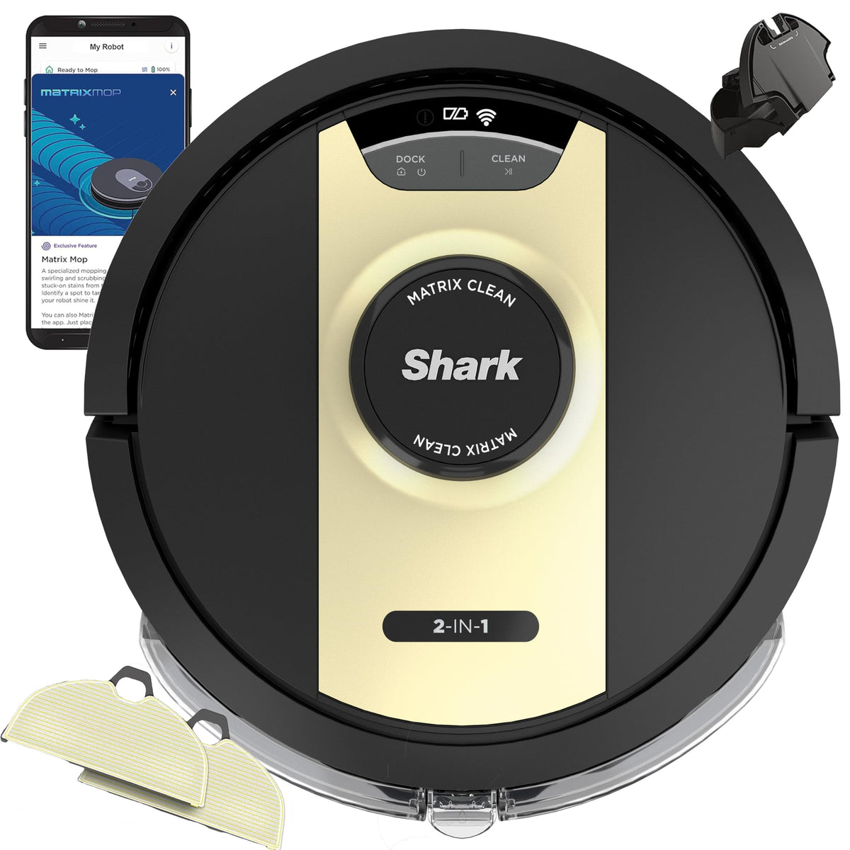 Shark Stratos Robot Vacuum & Mop Combo, 60-Day Self-Empty, White, AV2700ZE