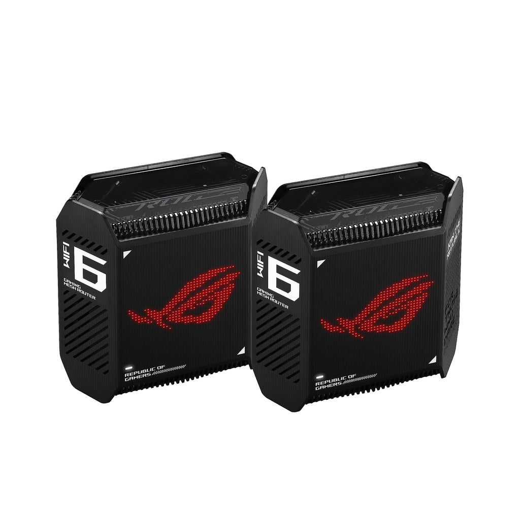 ASUS ROG Rapture GT6 (1PK) Tri-Band WiFi 6 Gaming Router, Covers up to 2,900 sq ft, 2.5 Gbps Port, Triple-Level Game Acceleration, UNII 4, Lifetime Internet Security, Black