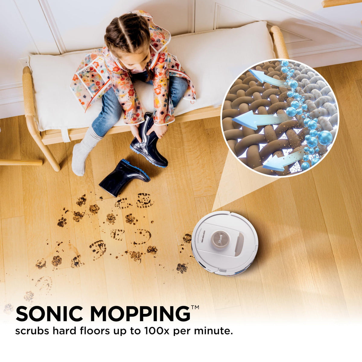 Shark Stratos Robot Vacuum & Mop Combo, 60-Day Self-Empty, White, AV2700ZE