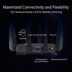 ASUS ROG Rapture GT-BE98 Pro WiFi 7 Gaming Router - Quad-Band, 30Gbps, Mesh
