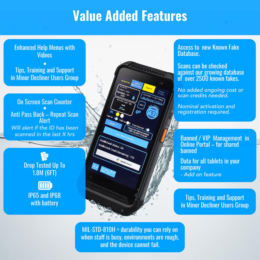Portable ID Scanner for Bars and Clubs for Age Verification