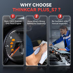 THINKCAR ThinkScan Plus S7 OBD2 Scanner Diagnostic Tool 7 System 5 Resets
