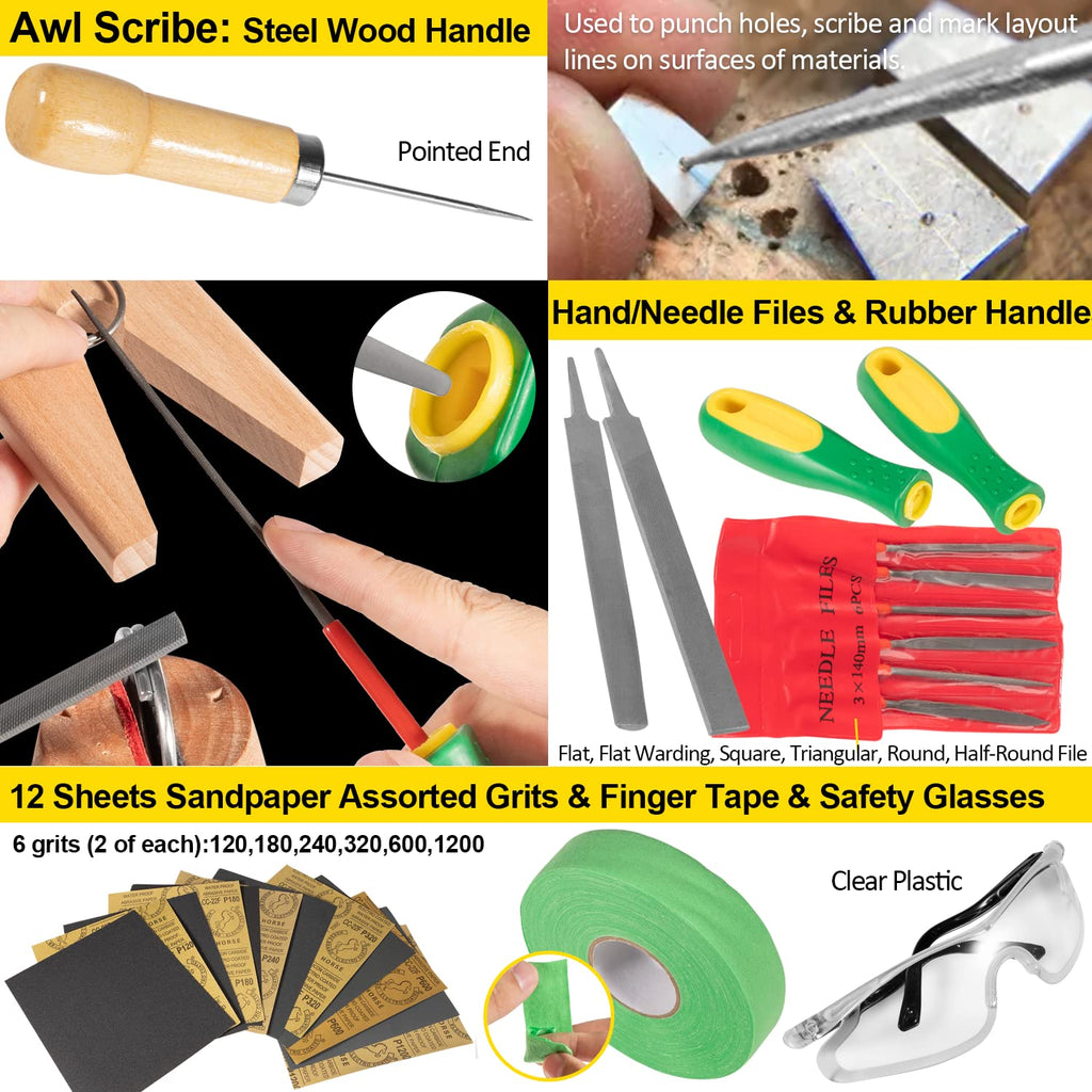 LAIKOU Metalsmith Tools Kit Beginners - Apprentice Metalsmithing Jewelry Making Tool Set - Professional Jeweler Repair DIY Working Tool Set