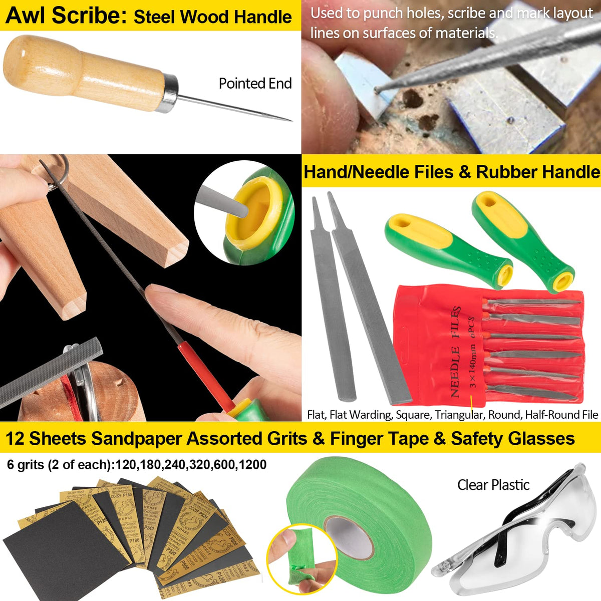 LAIKOU Metalsmith Tools Kit Beginners - Apprentice Metalsmithing Jewelry Making Tool Set - Professional Jeweler Repair DIY Working Tool Set