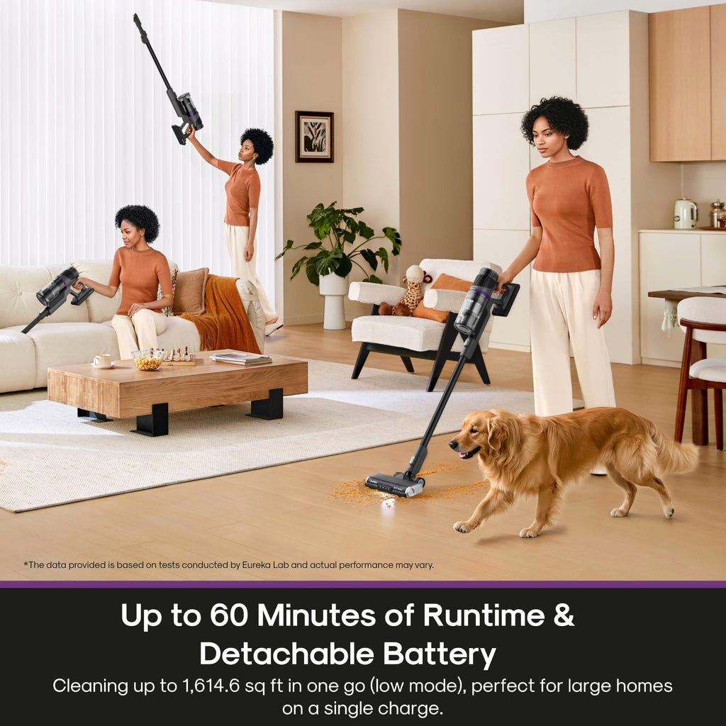 Eureka ReactiSense 350W Anti-Tangle Cordless Stick Vacuum, NEC440BK