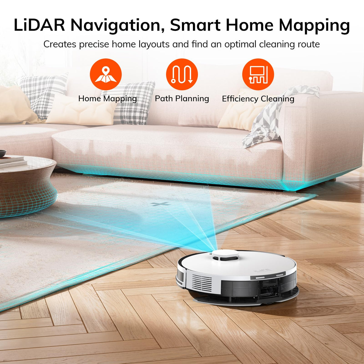 ILIFE A30 Pro Robot Vacuum and Mop, 10,000Pa Powerful Suction