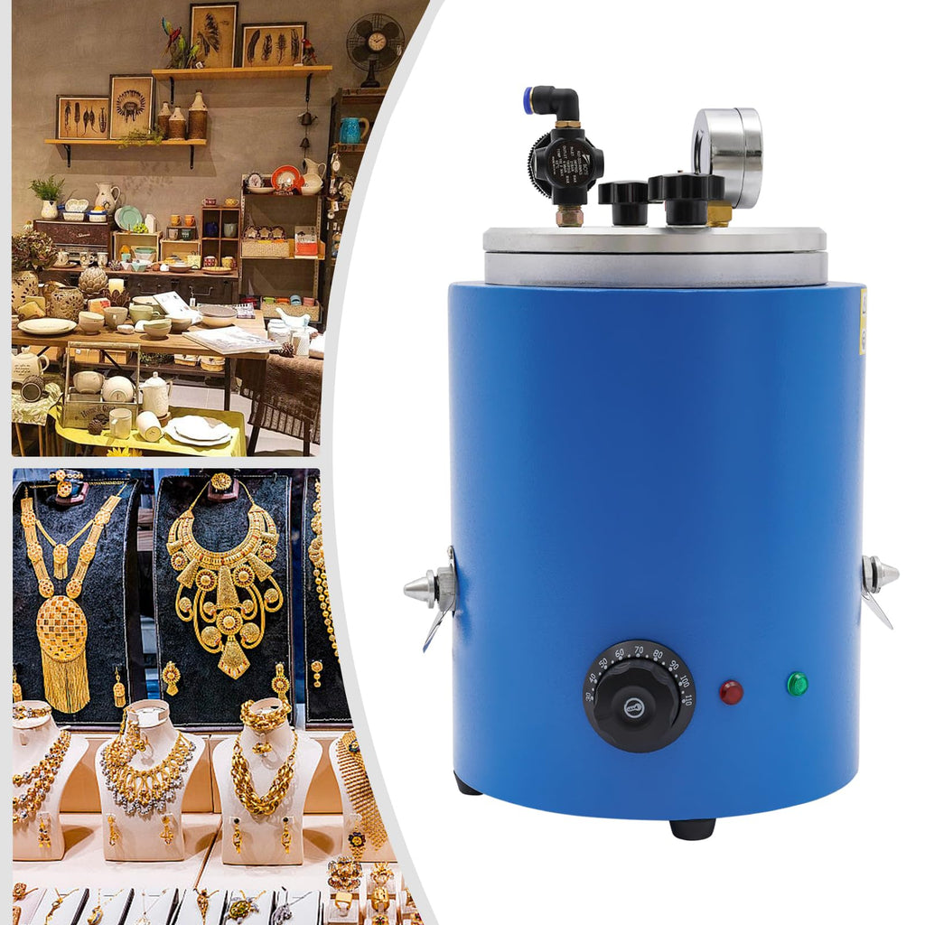Wax Injector, 500W Wax Injection Machine, Wax Casting Machine Jewelry Tool Round, Wax Molding Machine for Complex Jewellery Making Kit Beading Jewellery Making