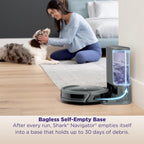 Shark Navigator Robot Vacuum + Self-Empty Base, Grey, RV2120AE