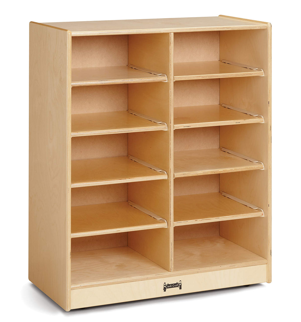 Jonti-Craft 29150JC 10 Tub Mobile Storage with Clear Tubs - Kids Classroom Storage Shelves