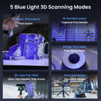 Revopoint MetroY Pro 3D Scanner, Blue Laser, 5 Modes, for 3D Printing