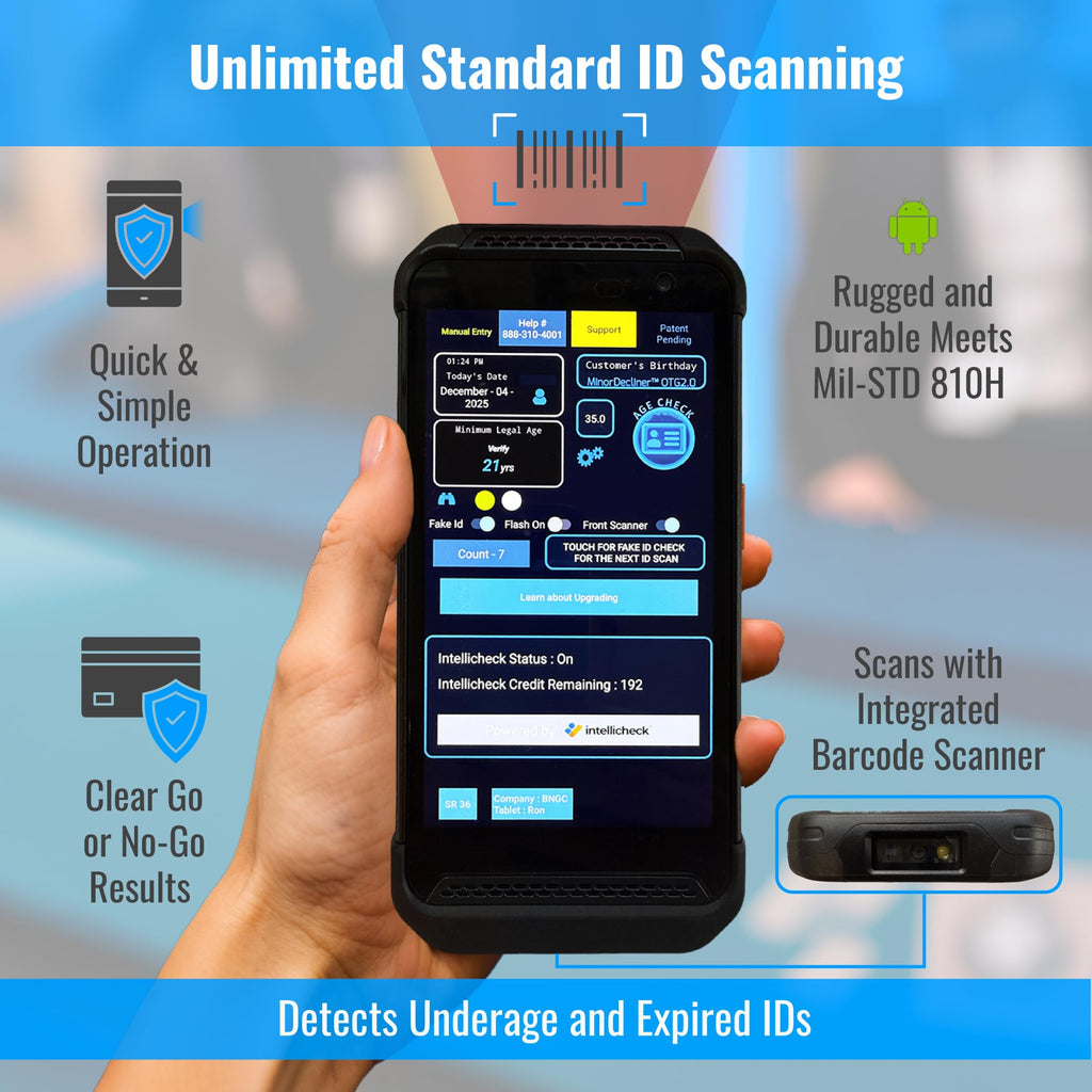 Portable ID Scanner for Bars and Clubs for Age Verification