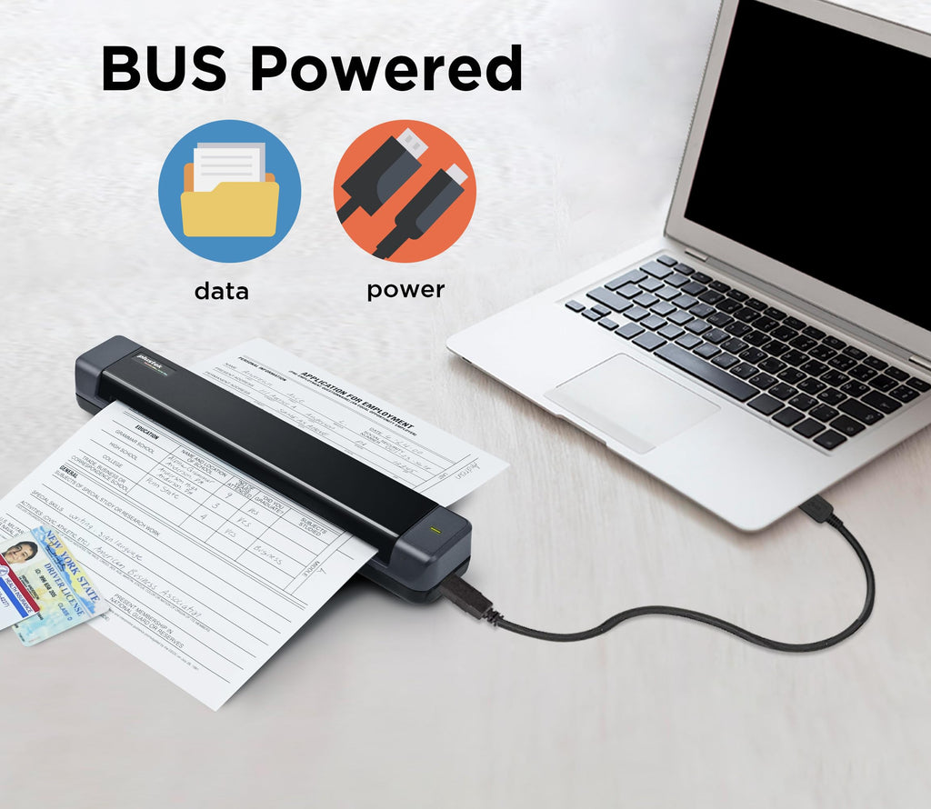 Plustek Mobile Scanner S410 Plus - Compact Portable Document Sheet-Fed