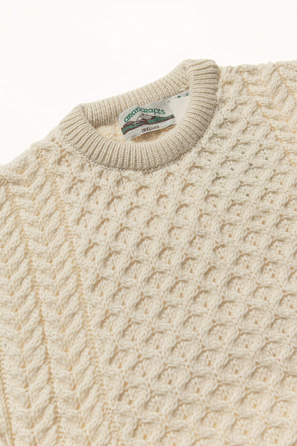 Aran Crafts Irish Unisex Cable Knit Merino Wool Sweater (C1949)