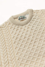 Aran Crafts Irish Unisex Cable Knit Merino Wool Sweater (C1949)