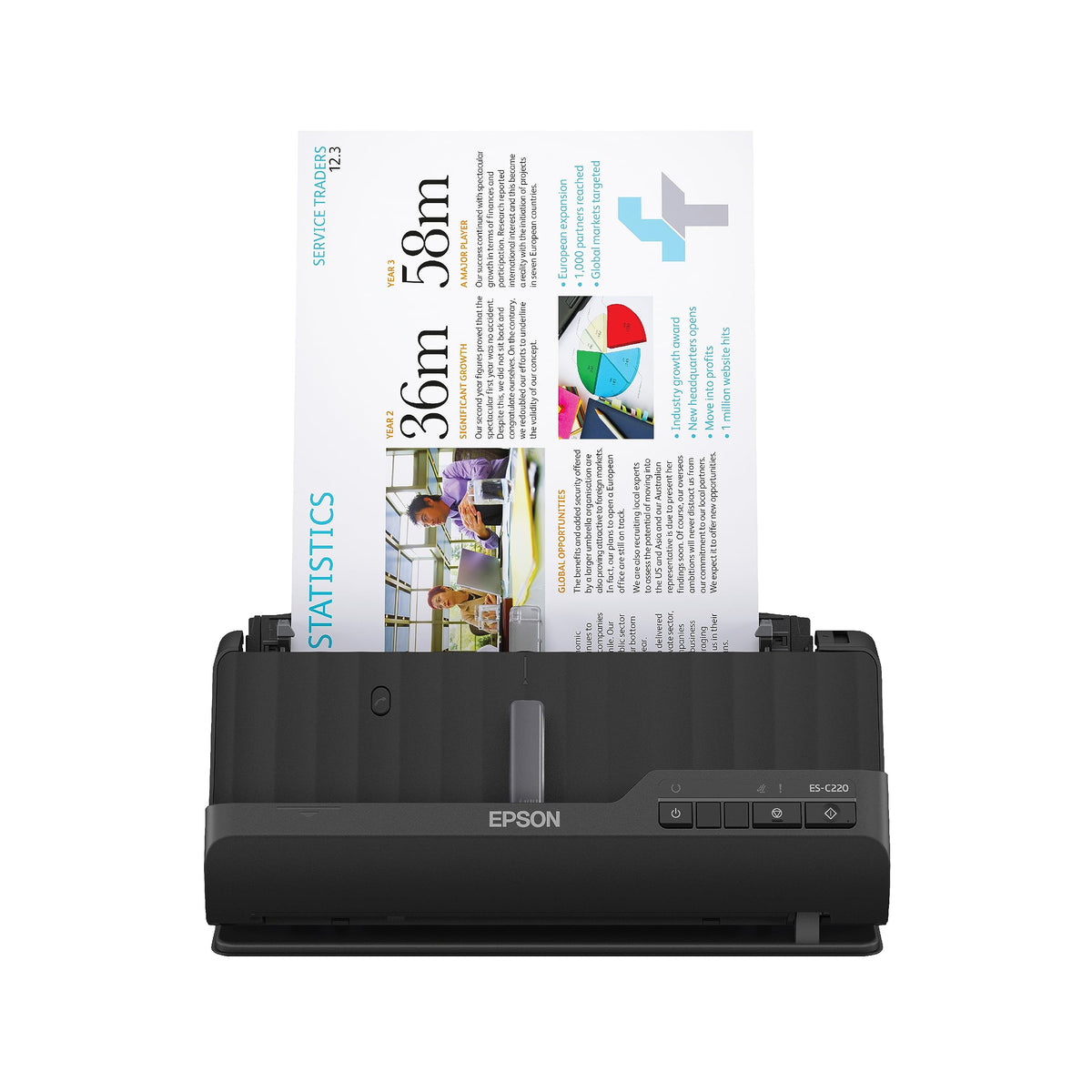 Epson Workforce ES-C220 Compact Document Scanner Duplex 20-pg ADF