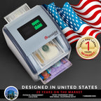 Cassida Omni-ID 2-in-1 Currency Counterfeit Detector with UV Identification Verification Lights – Bill Checker with Infrared, Magnetic and Ultraviolet Sensors - Pass/Fail Display (Pass/Fail + UV)