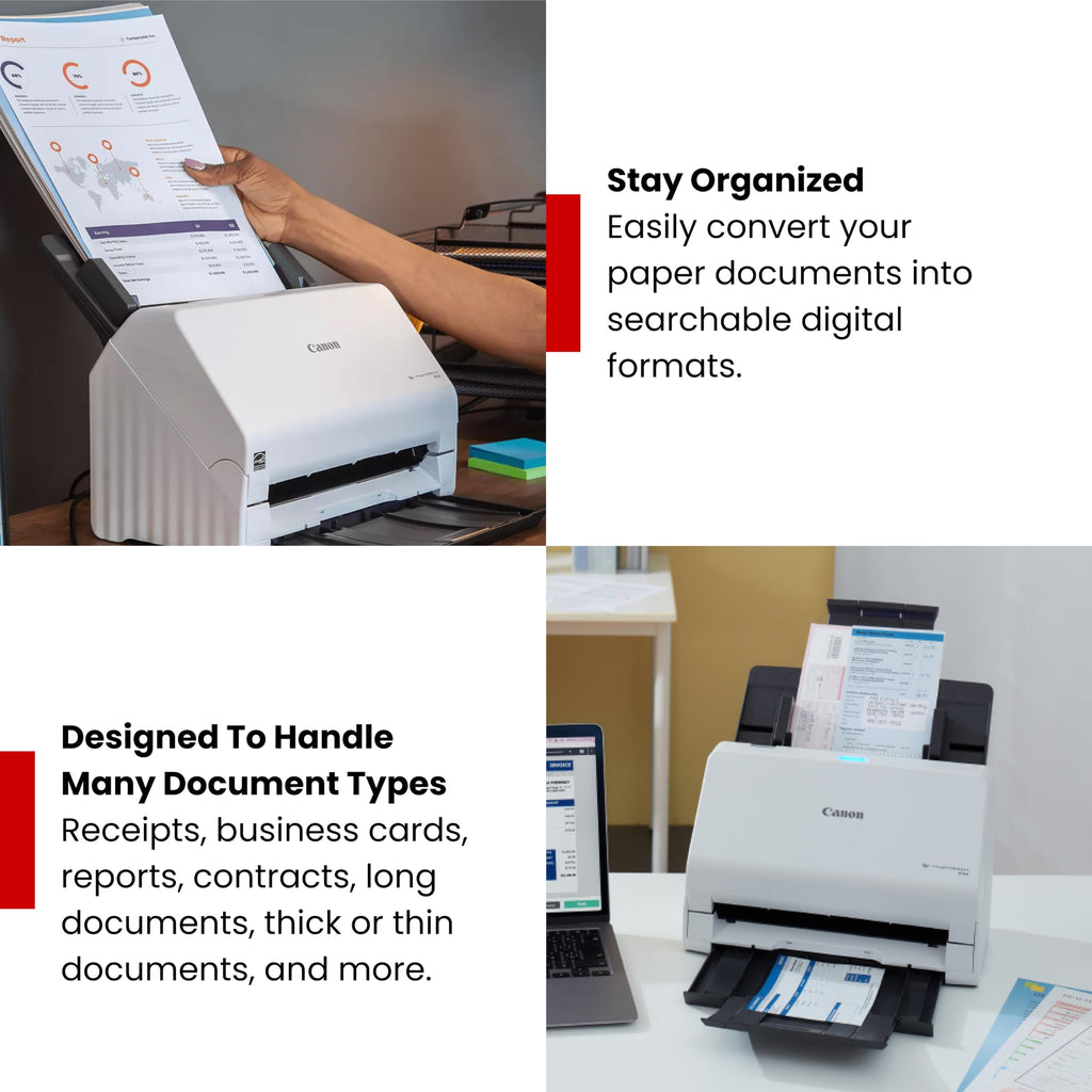 Canon imageFORMULA R30 - Office Document Scanner, Auto Document Feeder, Duplex Scanning, Plug-and-Scan Capability, No Software Installation Required