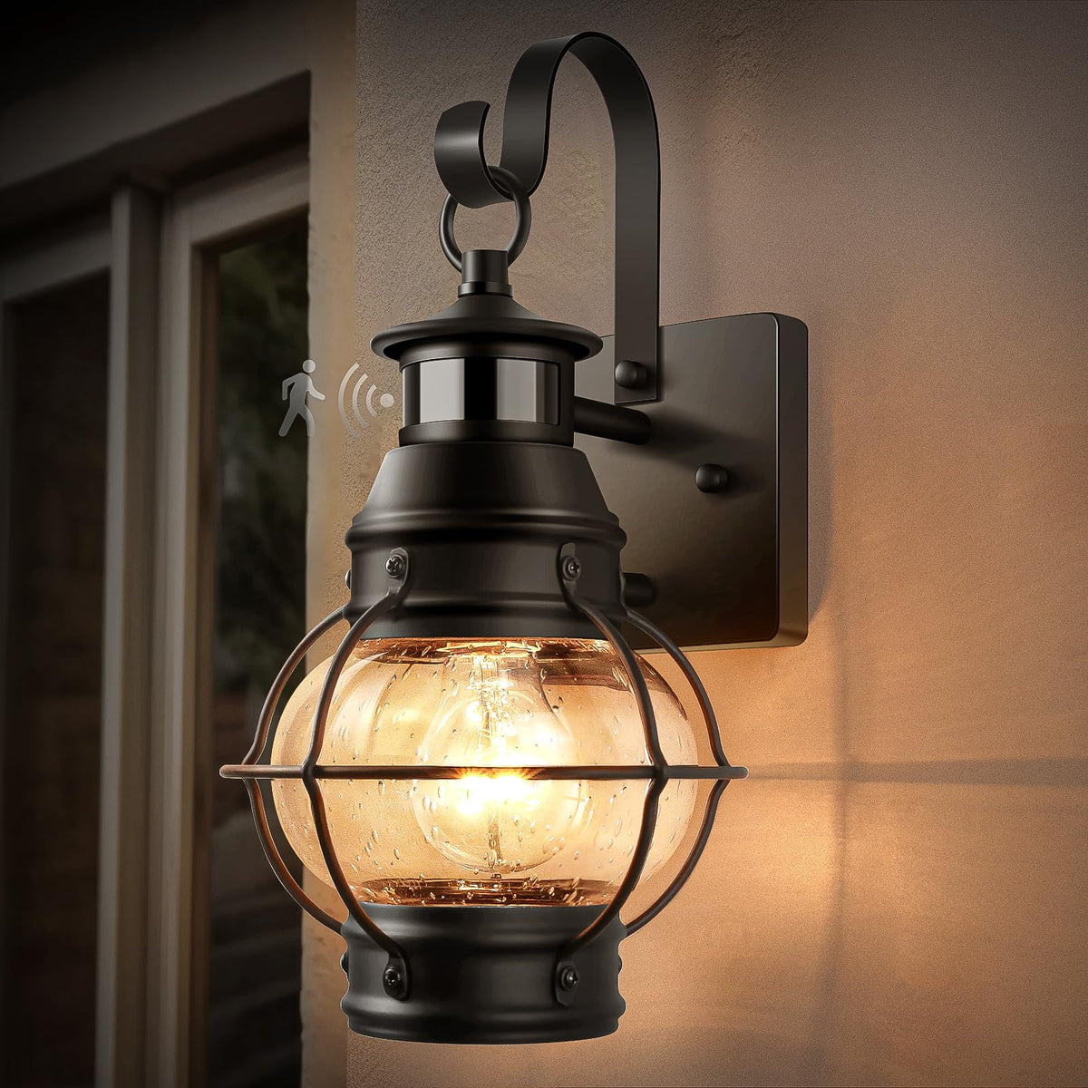 Lamomo 2-Pack Motion Sensor Wall Lights, Porch/Garage/Doorway