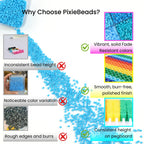 120,000 2.6mm Fuse Beads Kit, 120 Colors PixieBeads 131 pcs with Storage, Pegboards, Iron, Tweezers, Trays, Bead Pen, Mats, Pixel Art Craft Kits for Adults, Teens (All in One)