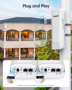 Wireless Bridge Point to Point Outdoor: Ueevii CPE453 5.8GHz Dual 100Mbps WiFi Bridge