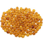 Amber Round Beads Polished 100% Natural Baltic Stone 5mm Loose with Drilled Holes for Crafting Beading and Jewelry Making - Amber Culture