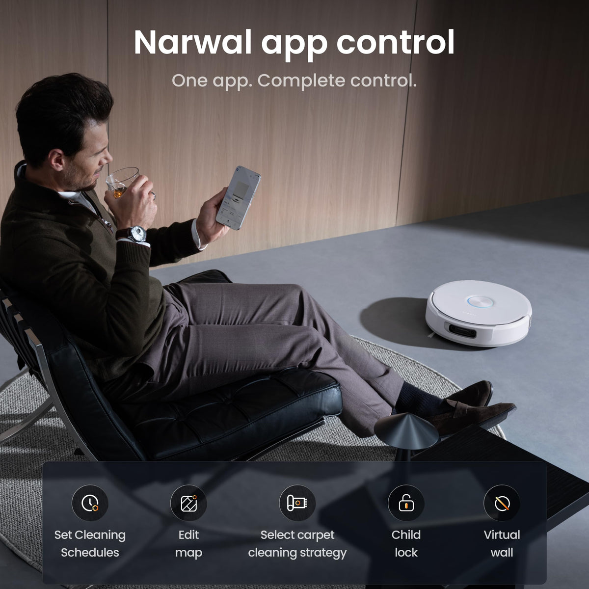 NARWAL Flow 2 Robot Vacuum and Mop Combo, 31000Pa, FlowWash Mop, White