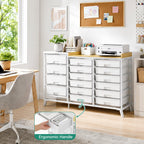 16-Drawer Craft Storage Cabinet with Open Shelves