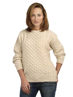 Aran Crafts Irish Unisex Cable Knit Merino Wool Sweater (C1949)