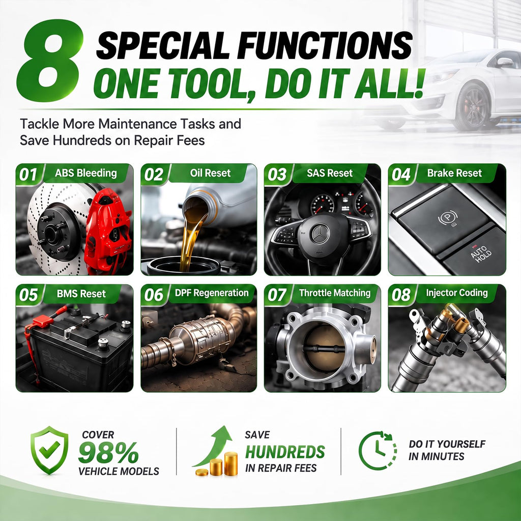 LAUNCH CRP123 Advanced OBD2 Scanner, 8 Reset Scan Tool Lifetime Free Update