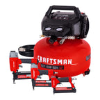 Craftsman 6Gal Pancake Air Compressor 4-Tool Combo Kit, Oil-Free, 150 PSI