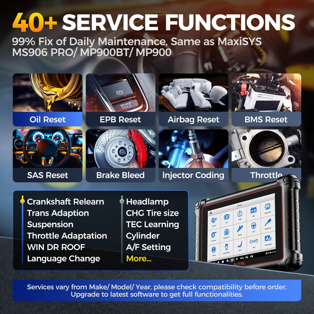 Autel MaxiCOM MK900BT Bidirectional Scanner, 2026 8In MK900-BT 40+ Service CAN FD DoIP, V2.0 of MK900 MX900 MK808S MK808BT PRO MX808S, 3000+ Active Tests 200+ Brands, OE All System Diagnostic Tool FCA