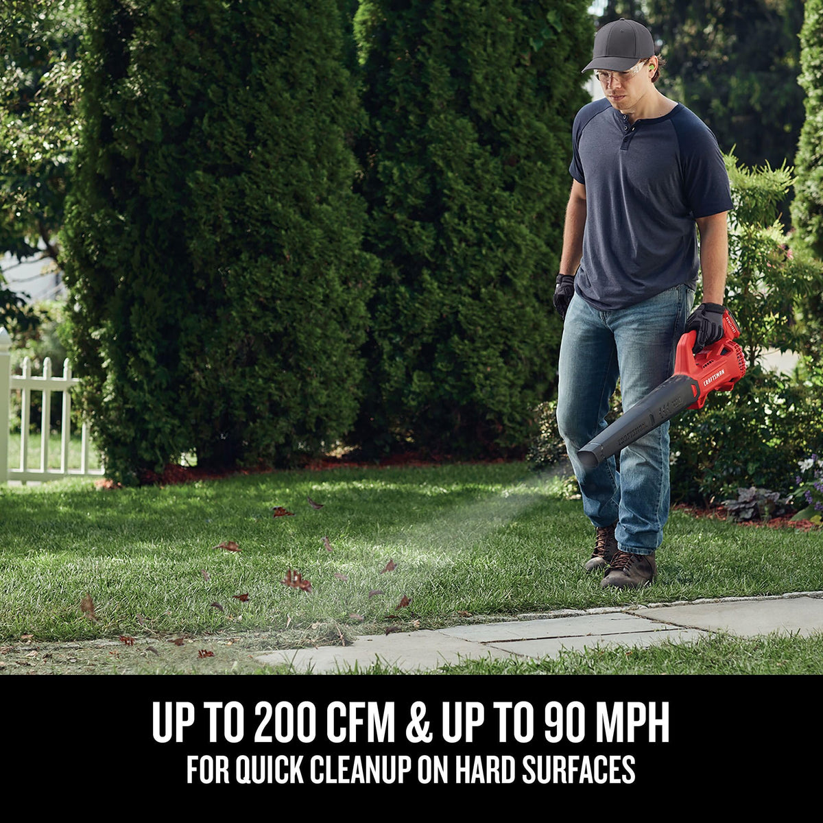 CRAFTSMAN V20 Cordless String Trimmer/Edger and Leaf Blower Combo with 4.0 Ah Battery and Charger, Wide Cut Weedwacker, 90 MPH Blower, Lightweight (CMCK279M1)