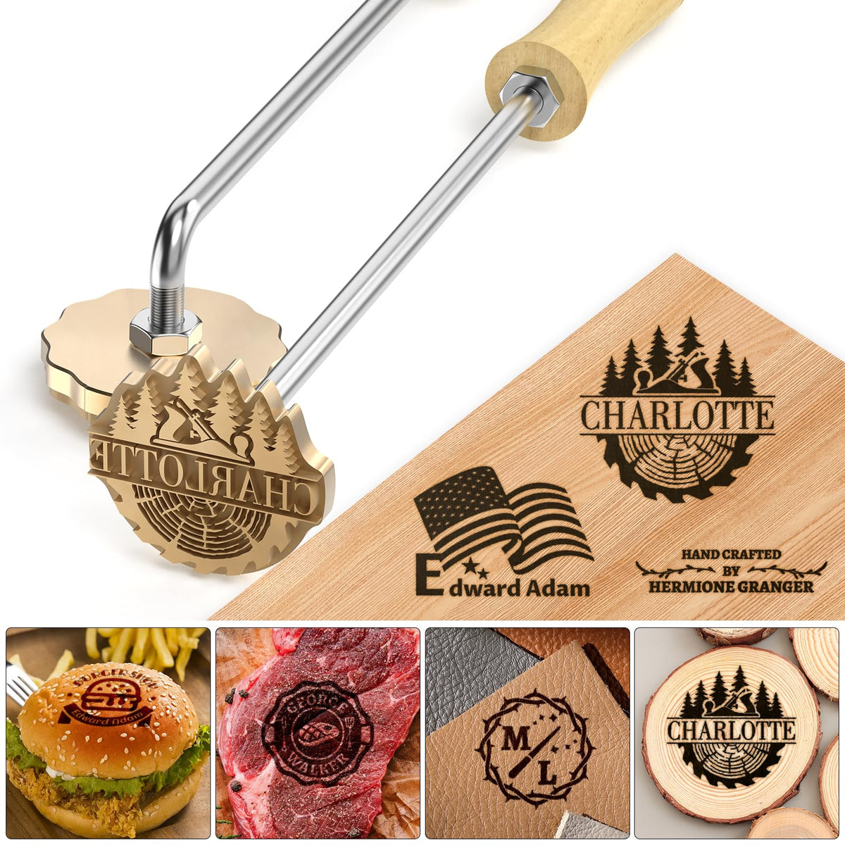 DandS ltd Leather Stamp Tool Set, Dragon Scale, Professional Steel Craft Tool for Leatherworking, Embossing, Carving & Stamping Leather Projects, Belts & DIY Projects Compatible with Mallet #62Set
