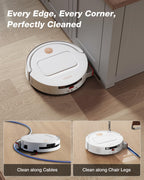 Yeedi by ECOVACS M14 Plus Robot Vacuum and Mop, OZMO Roller Mopping, White