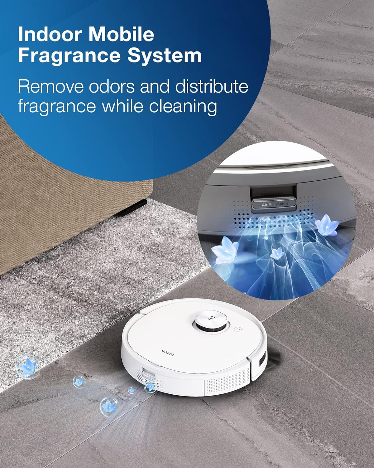 ECOVACS DEEBOT TEO+ Robot Vacuum and Mop Combo with Auto-Empty Station, Precision Laser Mapping, 3D Maps, Oscillating Mopping, 3000Pa Suction, Hands-Free Cleaning for Up to 60 Days