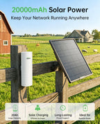 UeeVii 5.8G Point to Point Wireless Bridge Kit with Solar Panel CPE452