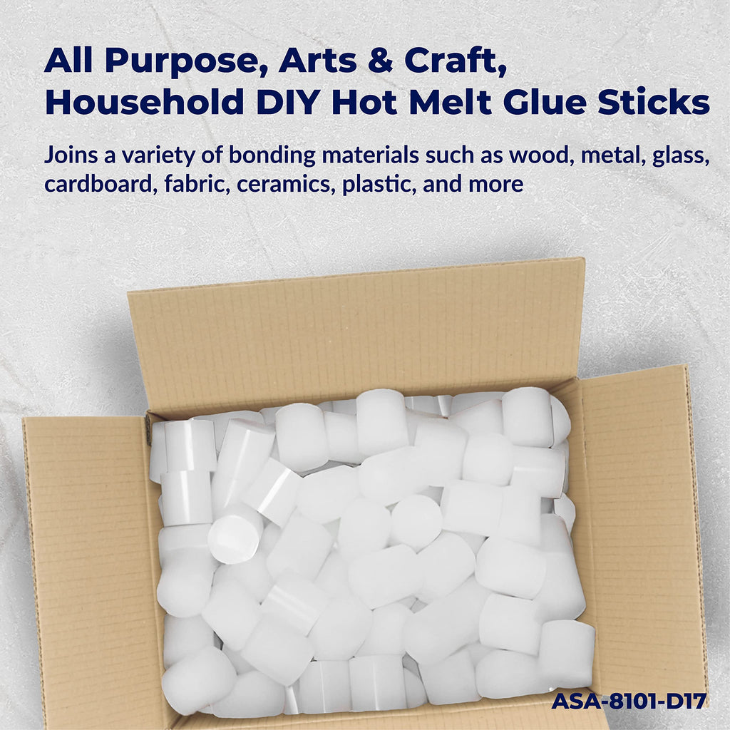 ASA Clear Hot Melt Glue Sticks 1.75" x 1.75", Arts & Crafts, 25 lb
