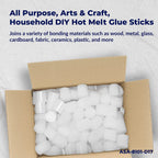 ASA Clear Hot Melt Glue Sticks 1.75" x 1.75", Arts & Crafts, 25 lb