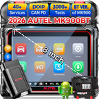 Autel MaxiCOM MK900BT Bidirectional Scanner, 2026 8In MK900-BT 40+ Service CAN FD DoIP, V2.0 of MK900 MX900 MK808S MK808BT PRO MX808S, 3000+ Active Tests 200+ Brands, OE All System Diagnostic Tool FCA