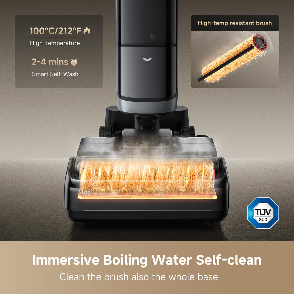 DREAME H15 Pro Wet Dry Vacuum and Mop, 185°F Heated Water Floor Cleaning