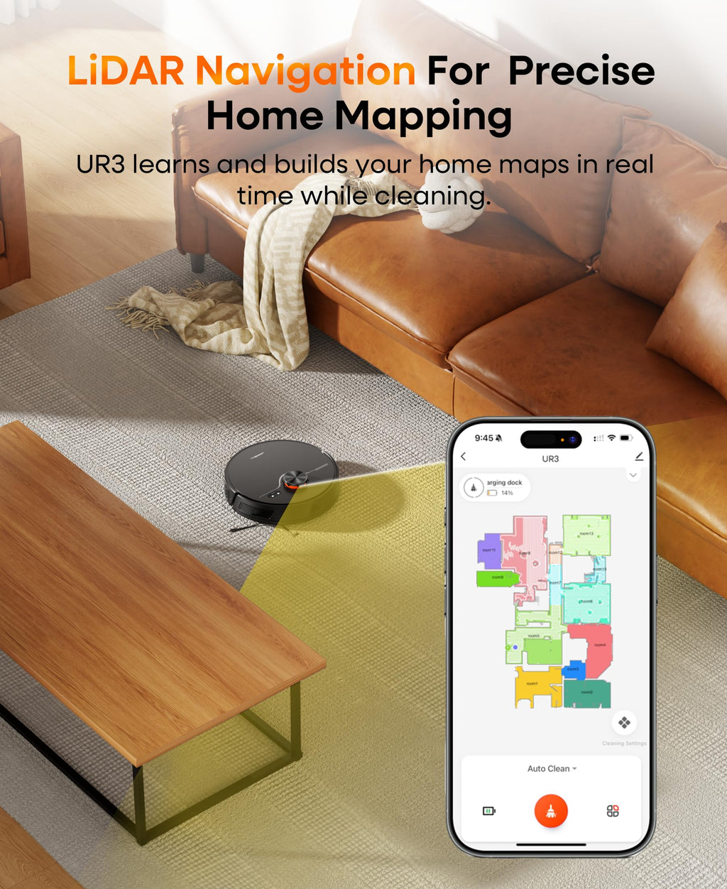 Uninell Robot Vacuum and Mop 7000Pa LiDAR Self-Empty Station