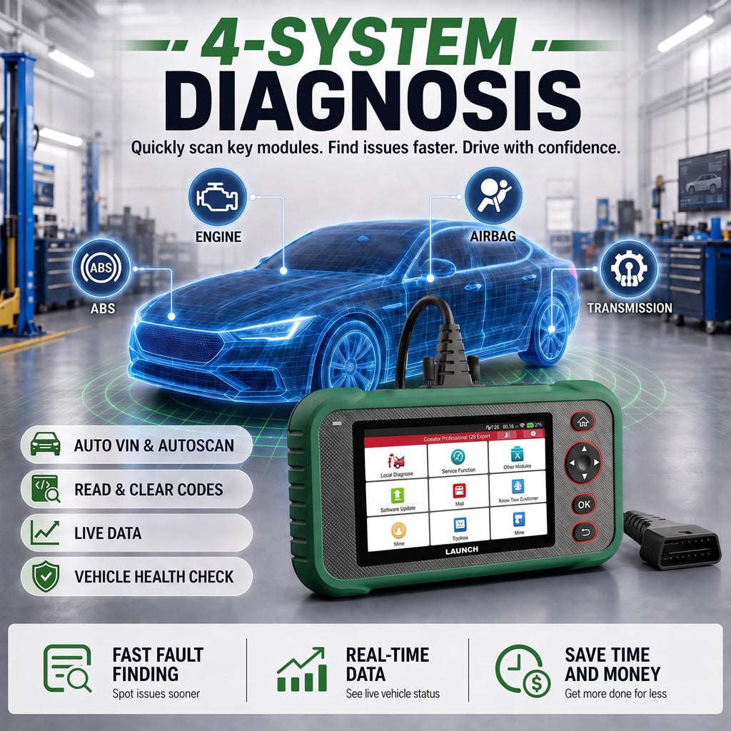 LAUNCH CRP123 Advanced OBD2 Scanner, 8 Reset Scan Tool Lifetime Free Update